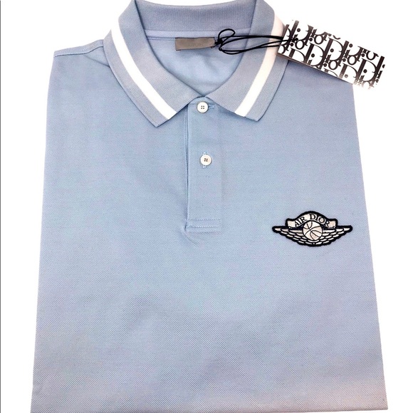 Brand New Dior x Jordan Wings Polo Blue Sh… - Picture 2 of 3